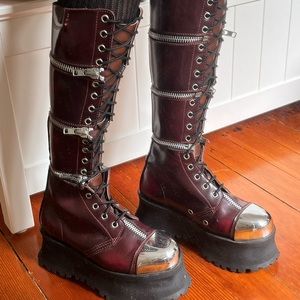 Demonia 3 Zipper Zip Off Platforms